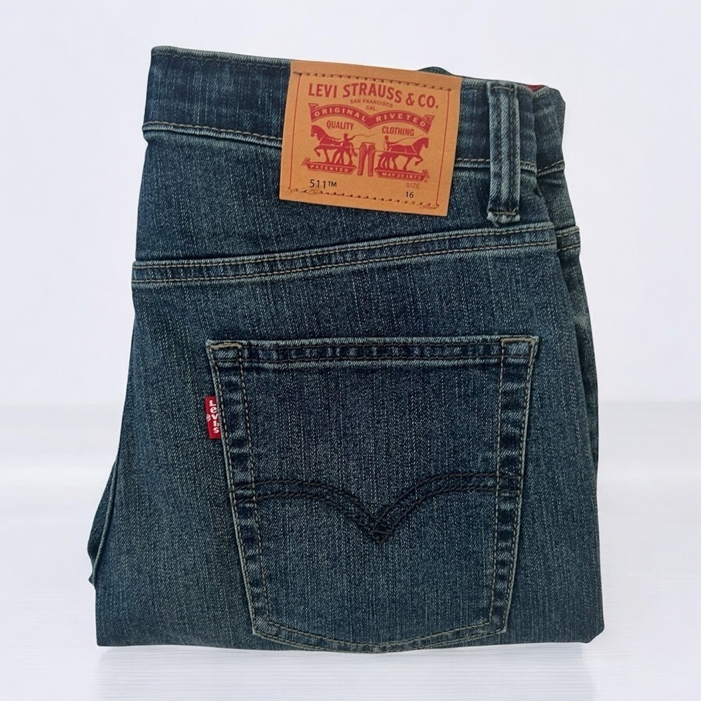 Levi's Slim Blue Jeans with Signature Stitching